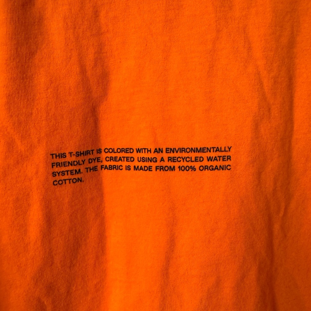 Pangaia Orange Basic Tee Size Small - image 3